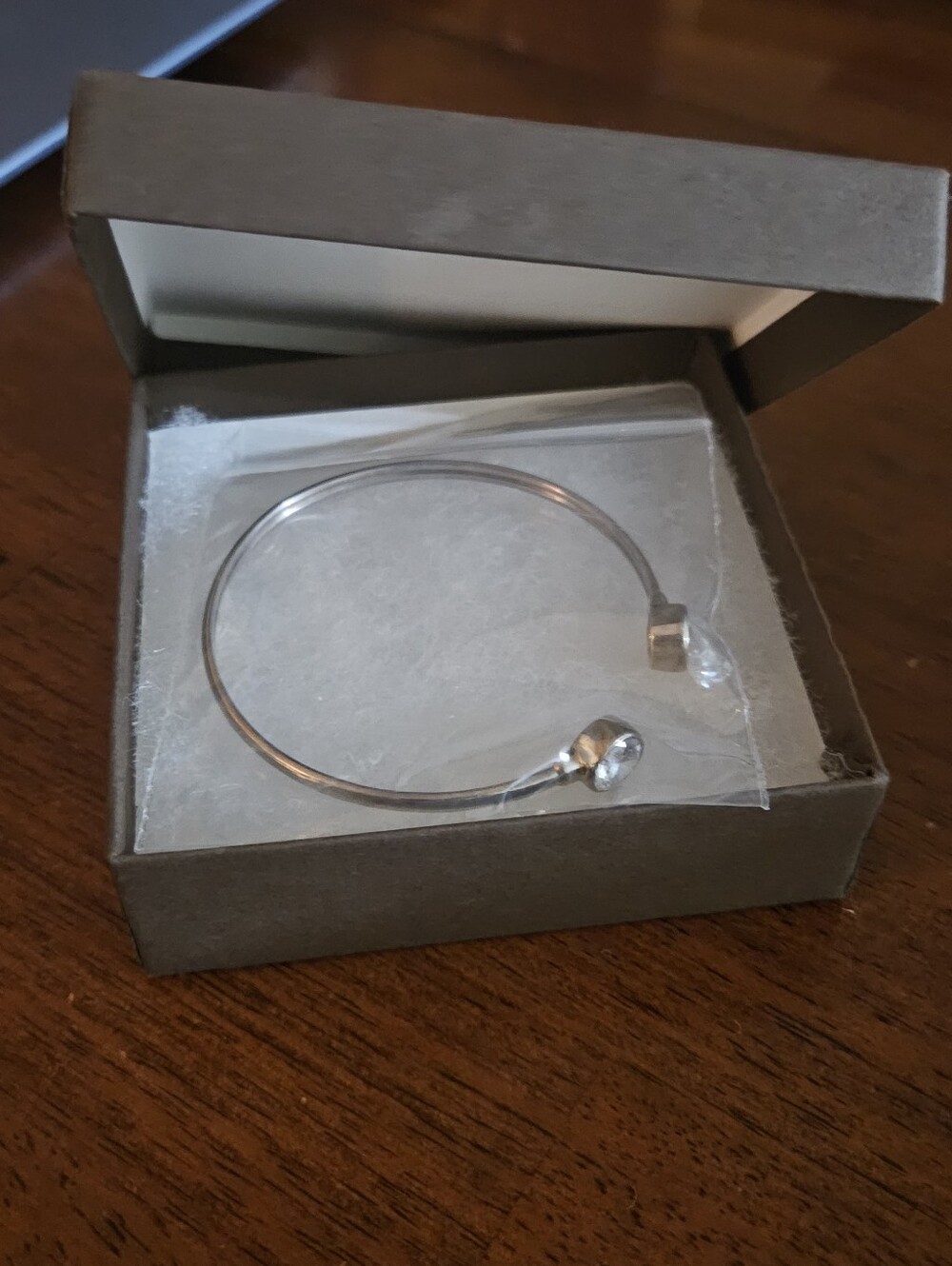 Silpada Silver Open Cuff Bracelet with Clear Stones - Picture 3 of 4